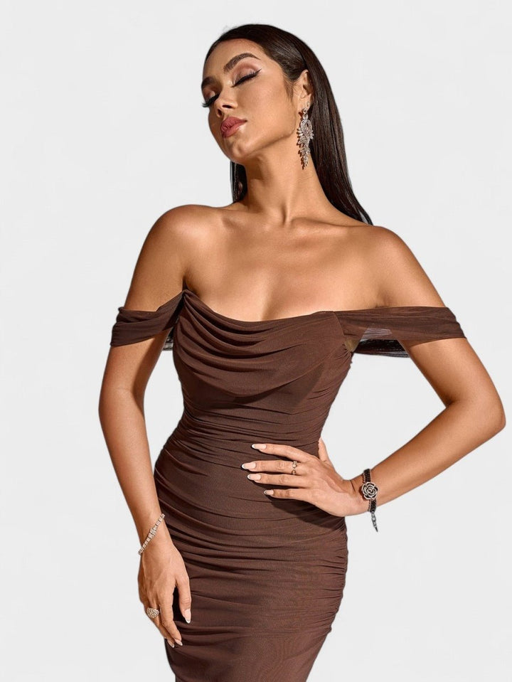 Lora | Nuit Draped Evening Gown