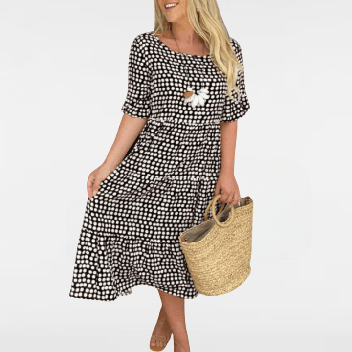 Maelinne | Ruffle Sleeve Midi Dress