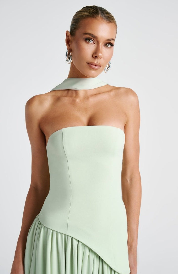 Maliyah | Dropped Waist Chiffon Maxi Dress
