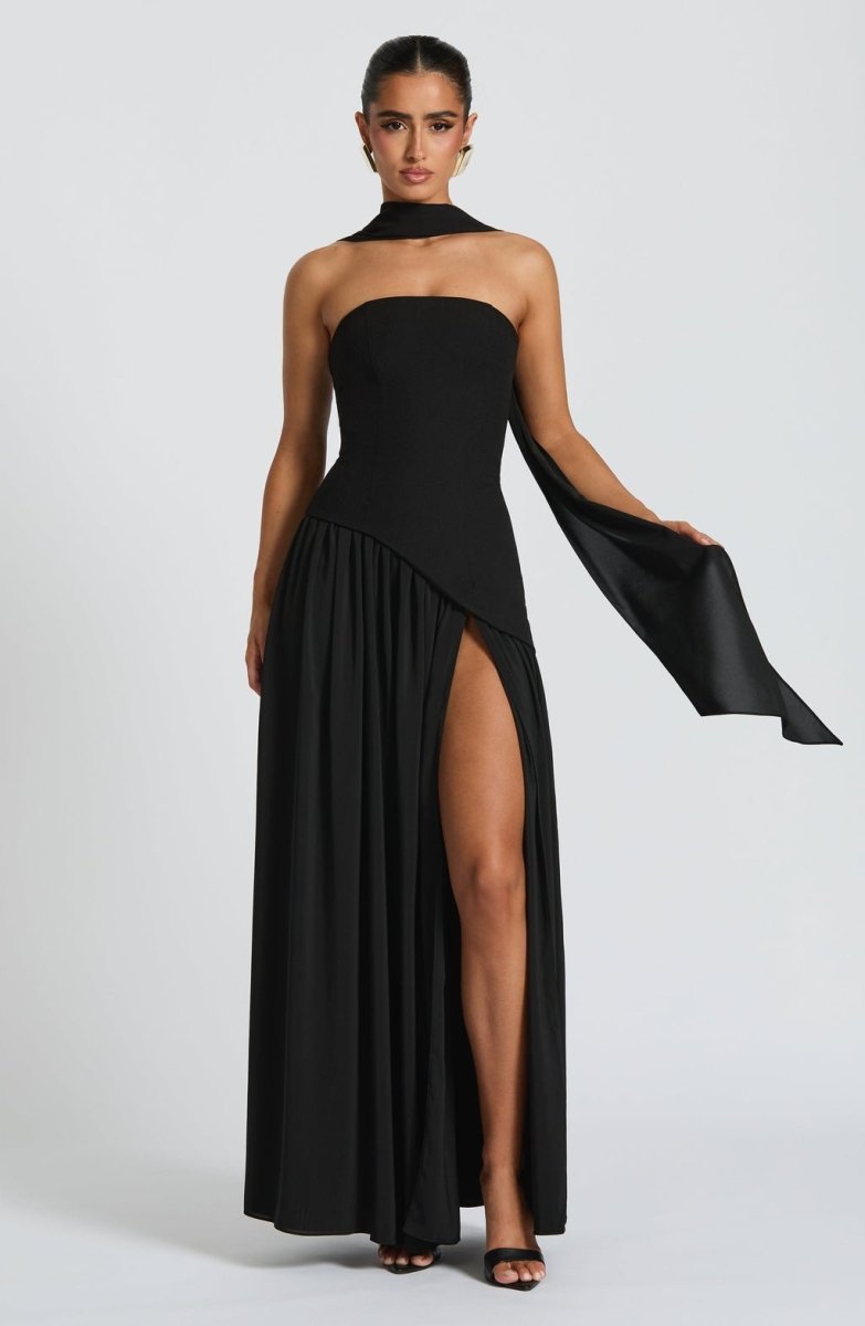 Maliyah | Dropped Waist Chiffon Maxi Dress