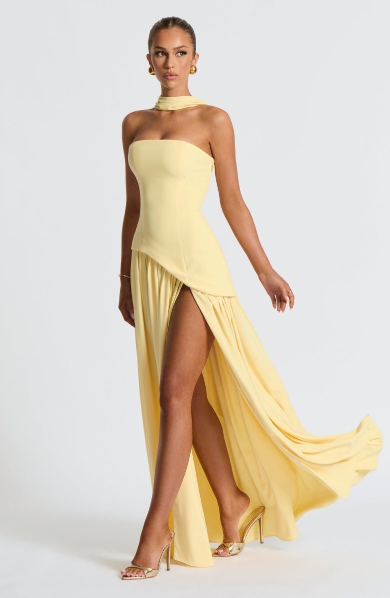 Maliyah | Dropped Waist Chiffon Maxi Dress