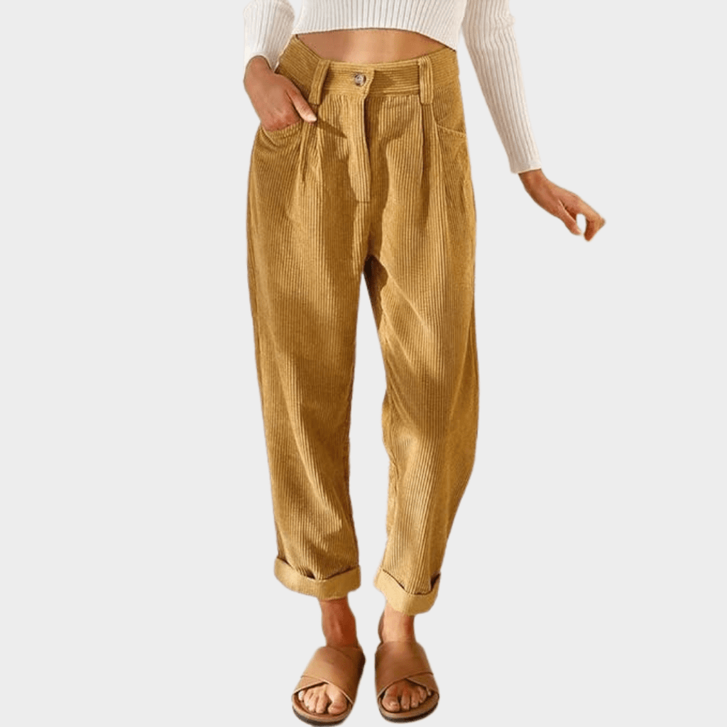 MANDY | COMFORTABLE HIGH-WAIST CORDUROY PANTS