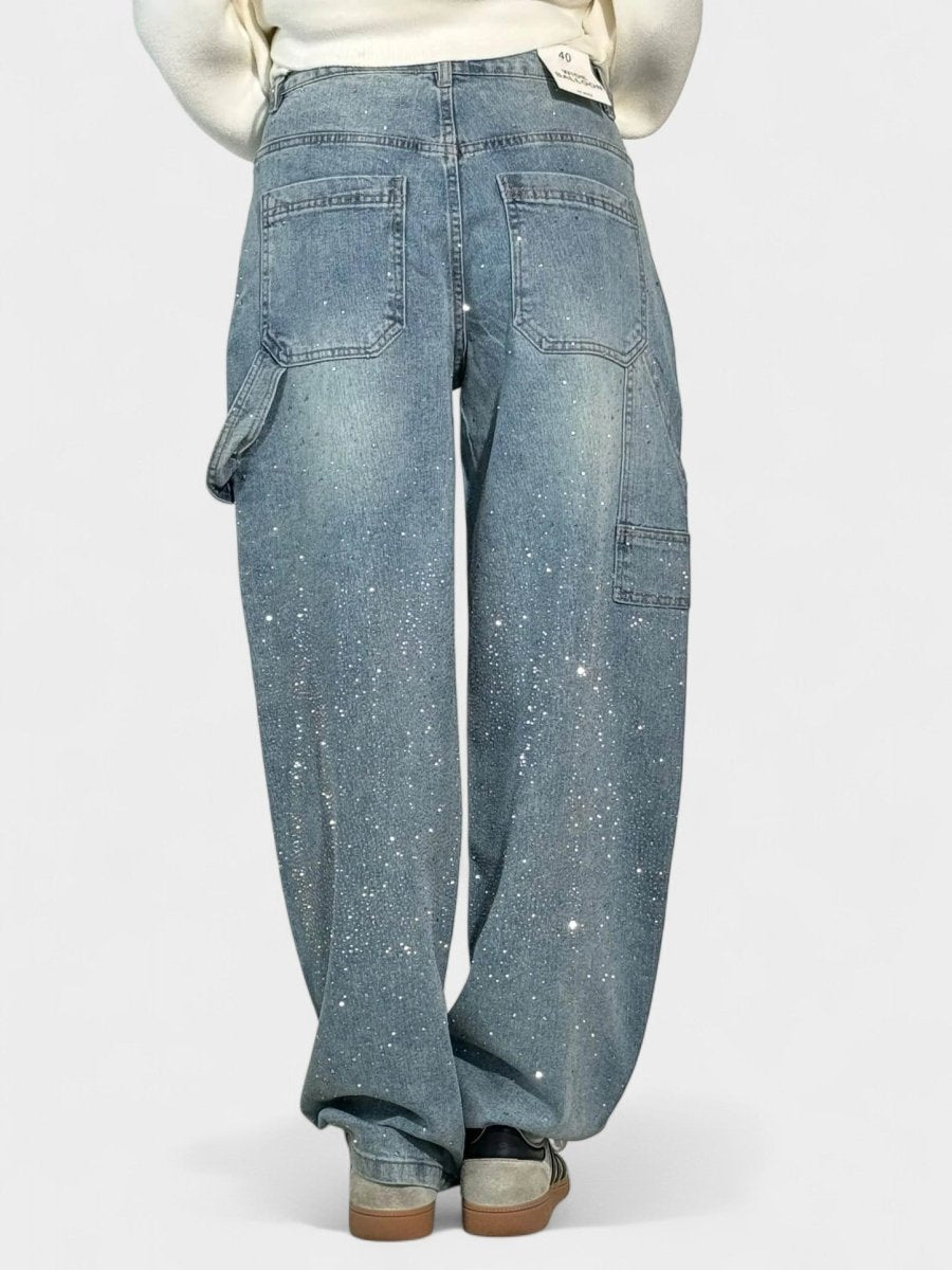 Mary | Diamond-Embellished Balloon Jeans