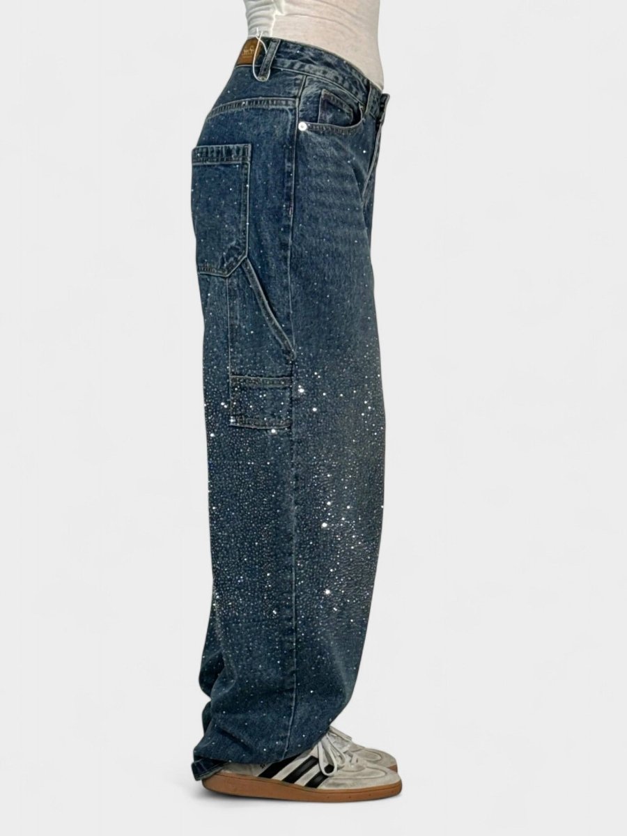 Mary | Diamond-Embellished Balloon Jeans