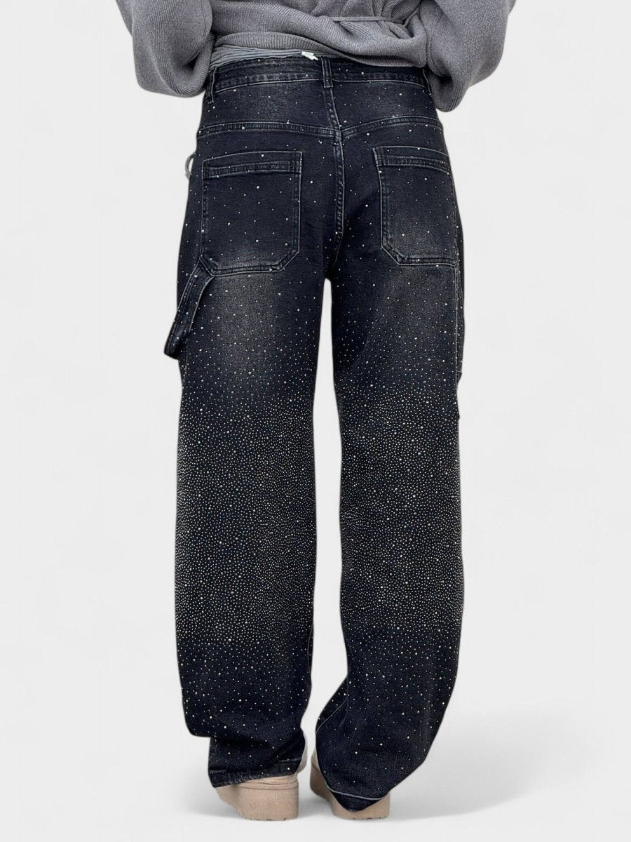 Mary | Diamond-Embellished Balloon Jeans
