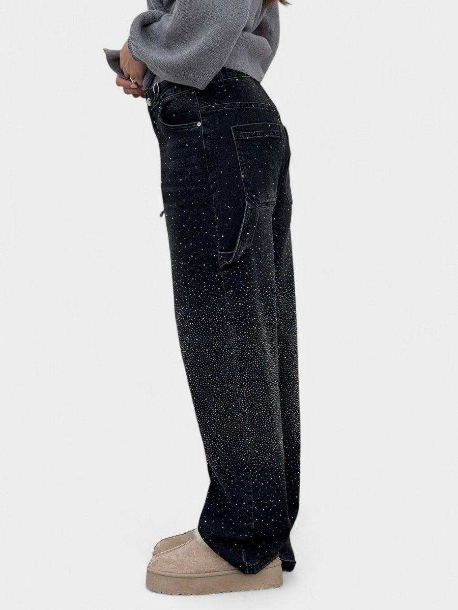 Mary | Diamond-Embellished Balloon Jeans