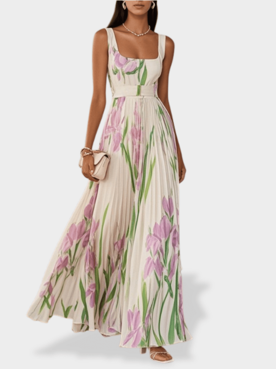 Mary | Pleated Maxi Dress
