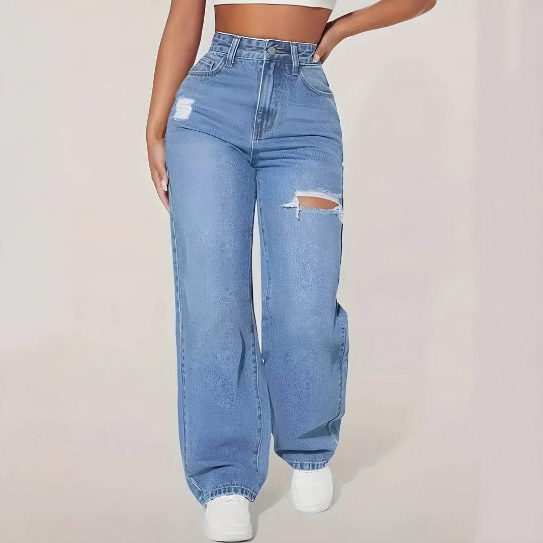 Maya™ | Straight Leg Jeans with Worn Effect – Character and Relaxation