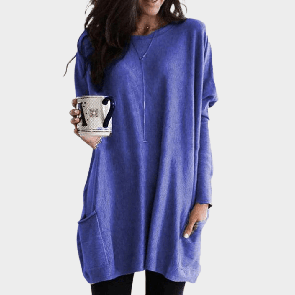 Mia | Long-Sleeved Tummy-Covering Midi Dress