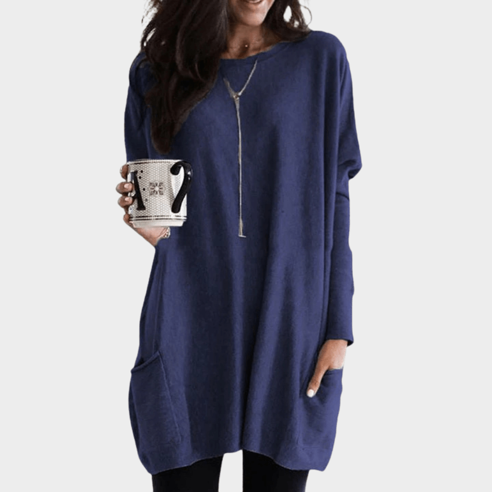 Mia | Long-Sleeved Tummy-Covering Midi Dress