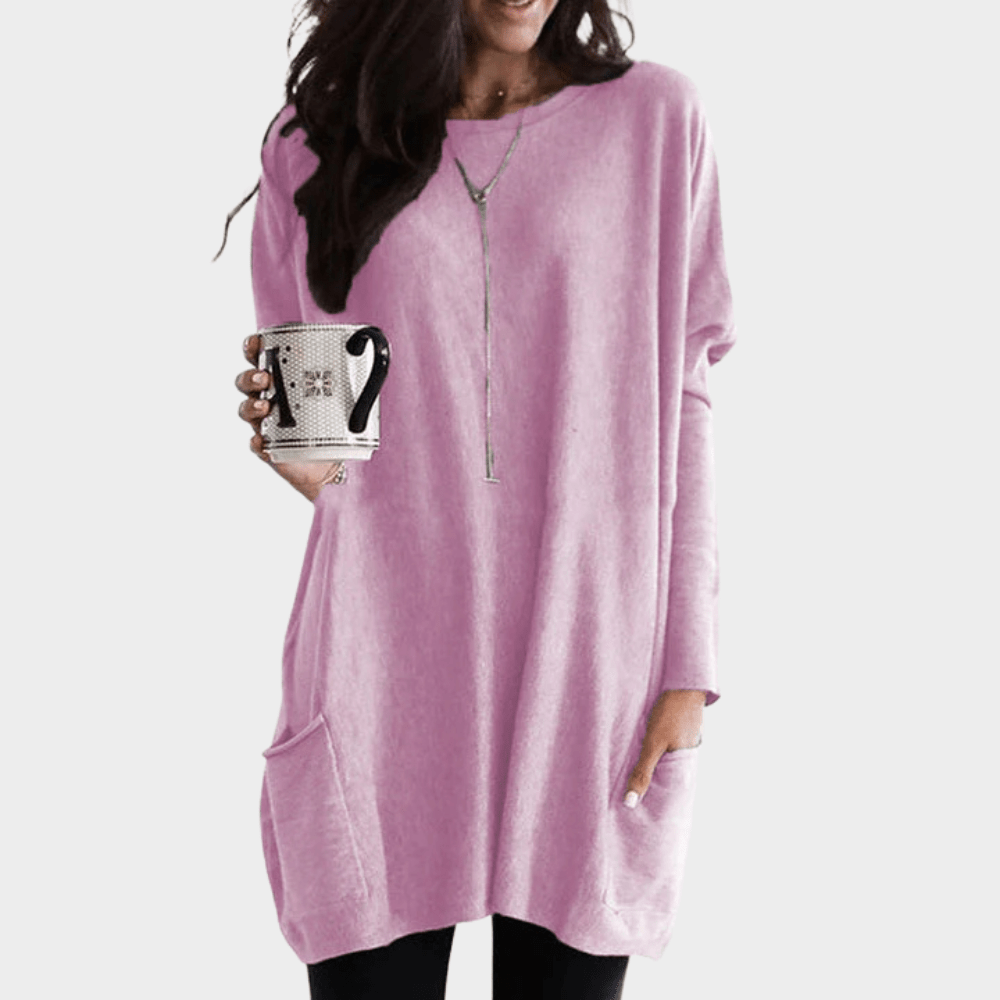Mia | Long-Sleeved Tummy-Covering Midi Dress