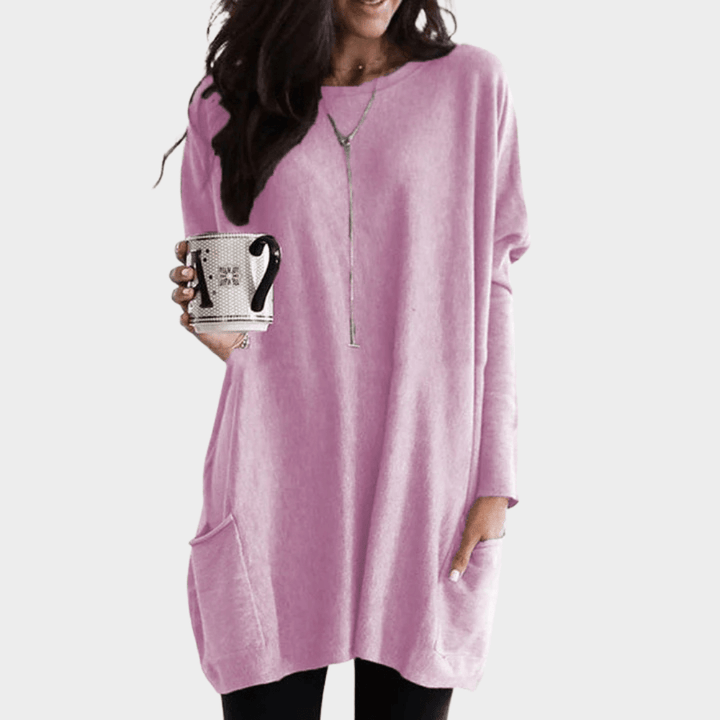 Mia | Long-Sleeved Tummy-Covering Midi Dress