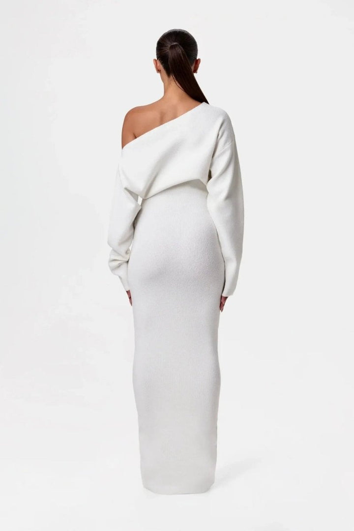 Mila | Off-Shoulder Knit Sweater Dress