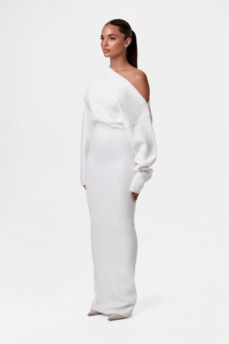 Mila | Off-Shoulder Knit Sweater Dress