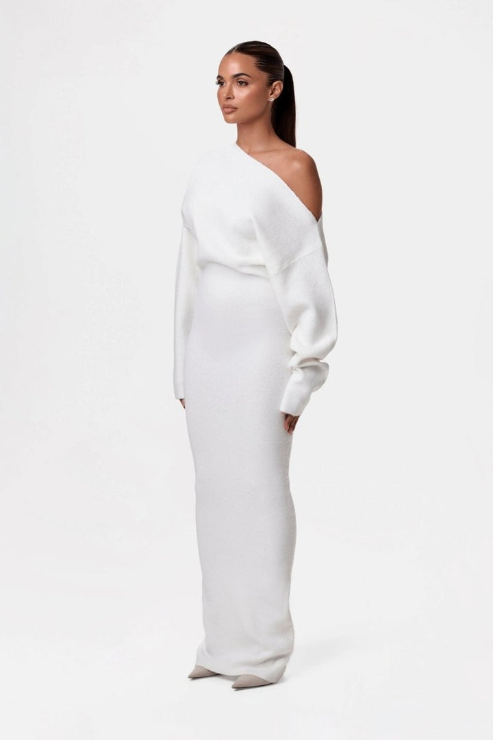 Mila | Off-Shoulder Knit Sweater Dress