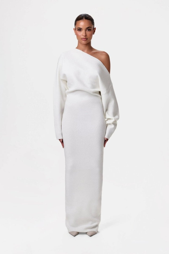 Mila | Off-Shoulder Knit Sweater Dress