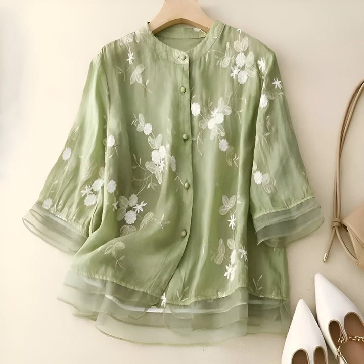MILLIE | FLORAL EMBROIDERED BLOUSE
