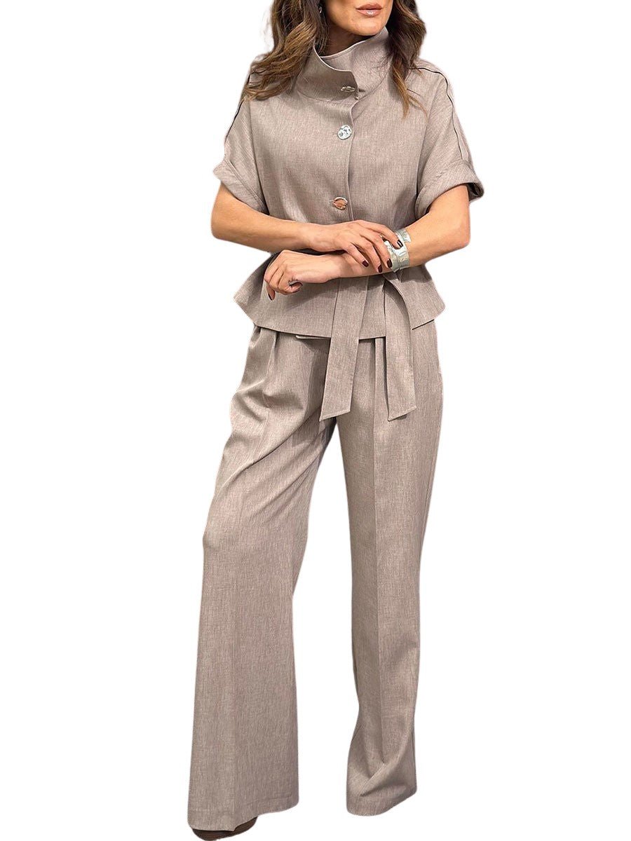 Mira | Belted Wide-Leg Pant Set