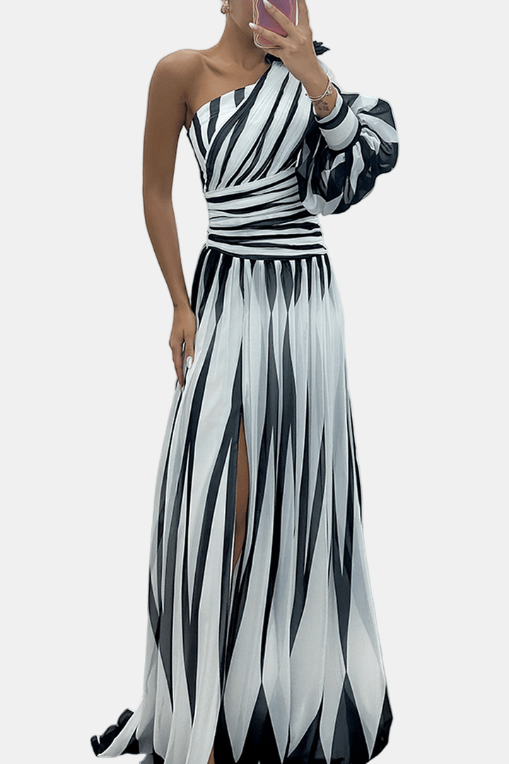 PHOEBE | ONE SHOULDER MAXI DRESS