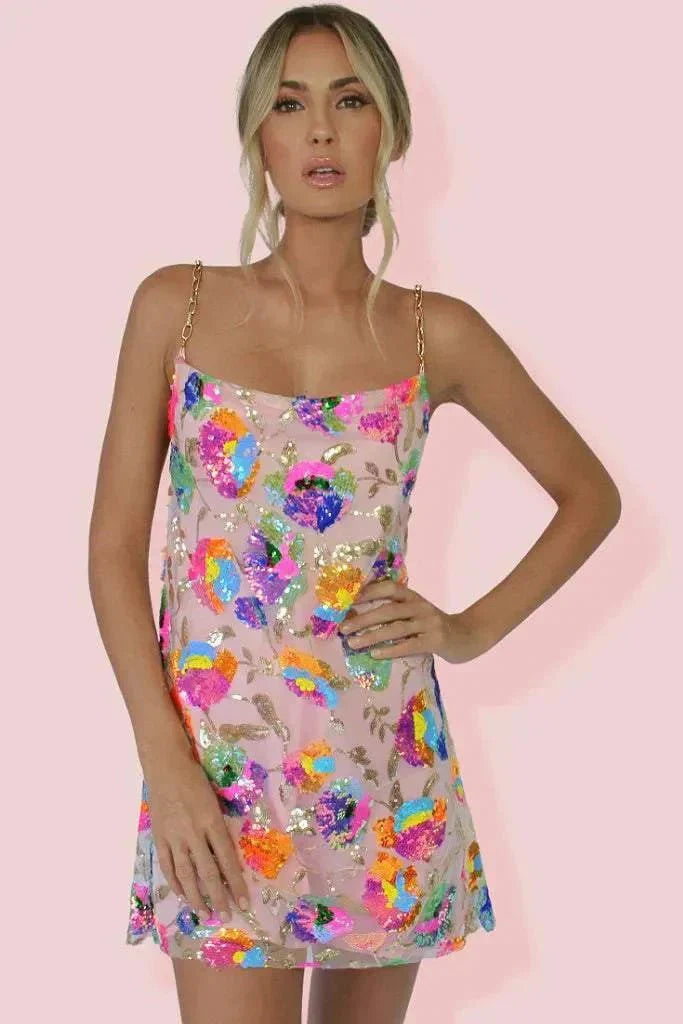 Rylee | Sequin Backless Mini Dress