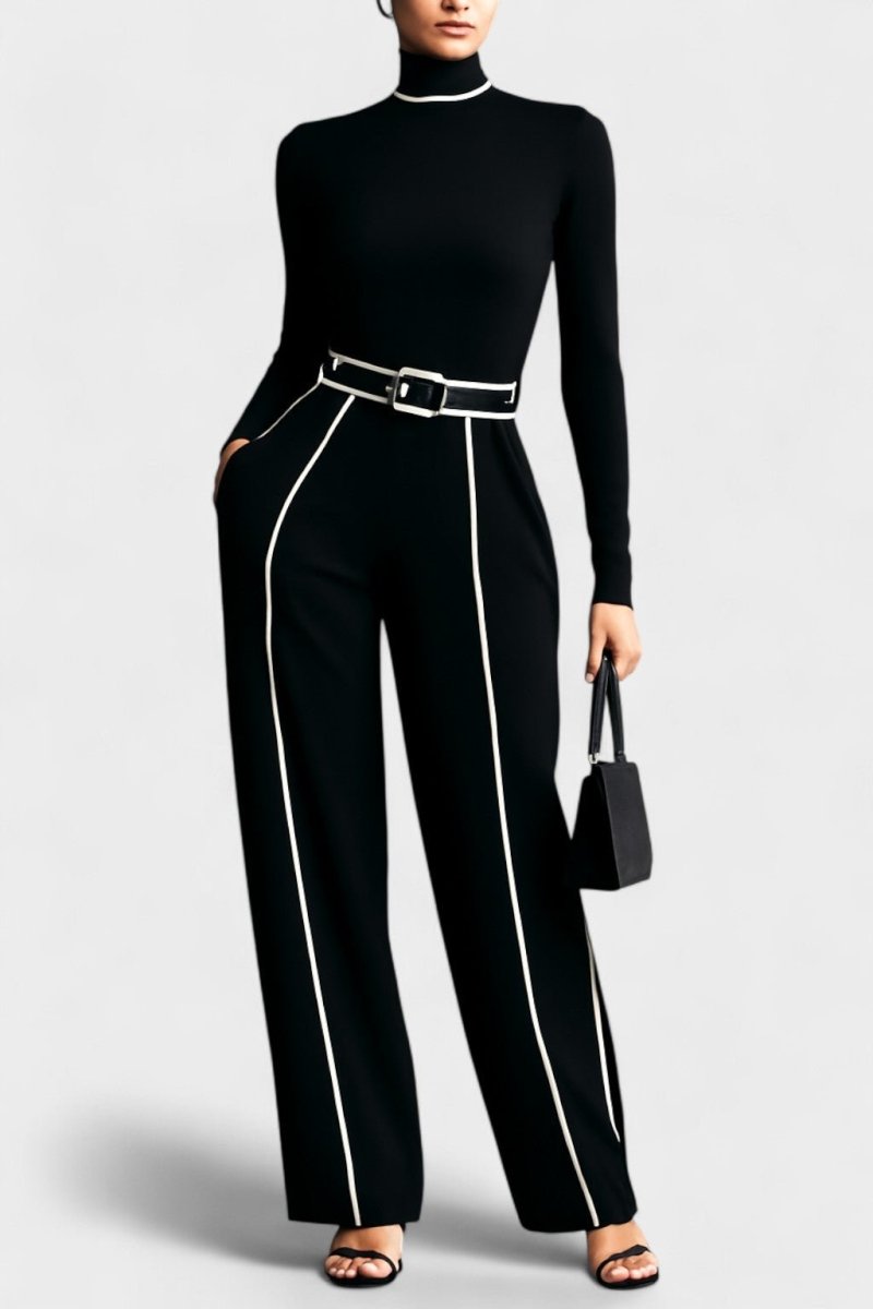 Sabrina | Two-Piece Turtleneck Wide-Leg Set