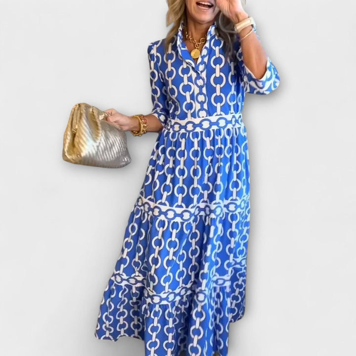 Seraphine | Collared shirt maxi layered dress