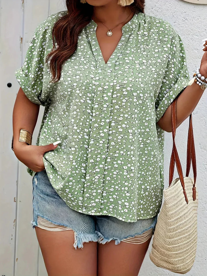SERINA | ELEGANT CASUAL FLORAL BLOUSE