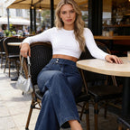 Women's High-Waist Wide-Leg Jeans