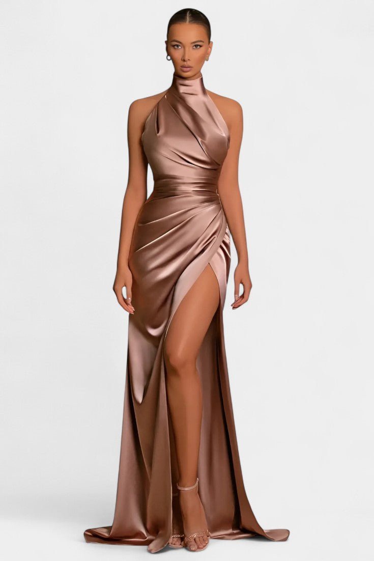 Symone | Twisted Halter Neck Gown