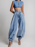 Trina | Chic High Waist Balloon Jeans