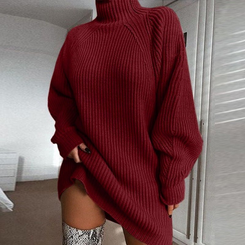 Verane™ | Long Turtleneck Dress – Cocooning Elegance