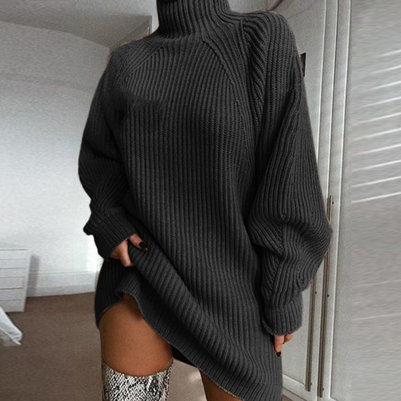 Verane™ | Long Turtleneck Dress – Cocooning Elegance
