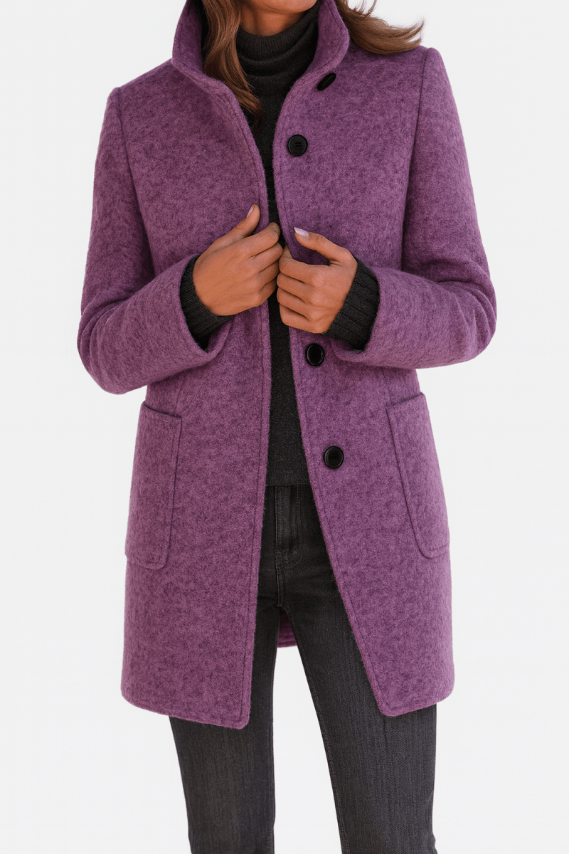 Vilma | Elegant High Collar Coat